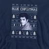 Elvis Presley Unisex Adult Ugly Christmas Fair Isle Hoodie
