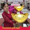 Gold Ingot Ornament for Spring Festival and New Year Decoration - Large Plastic Candy Box for Home and Scene Arrangement.