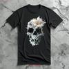 Bloom Skull Unisex's T Shirt For Him Bella Canvas Art  Vintage  Soft Versatile Stylish Unisex Breathable Casual Homme