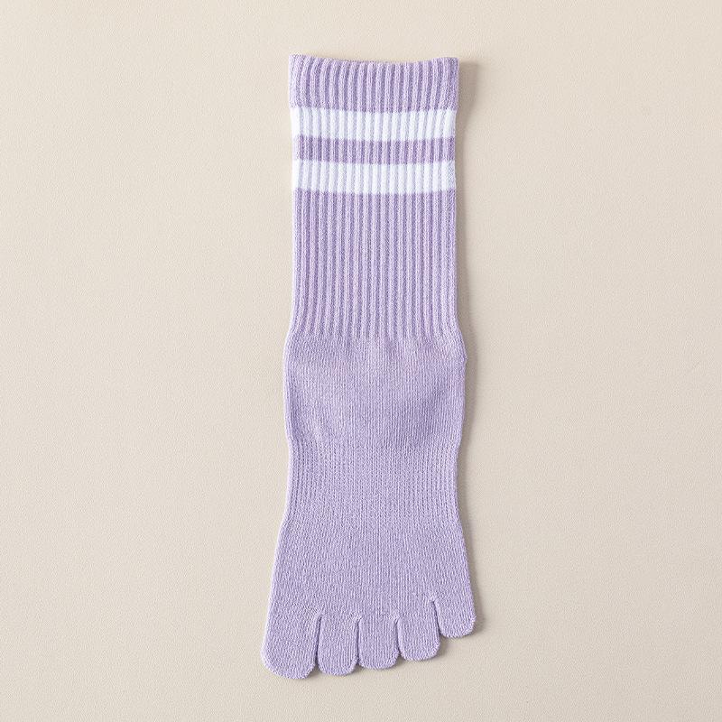 

Five-finger Cotton Women s Autumn Ankle Socks with Anti-slip, Anti-odor, Antibacterial and Anti-bacterial Properties, Without Bones, Long Socks 1 pair фіолетовий