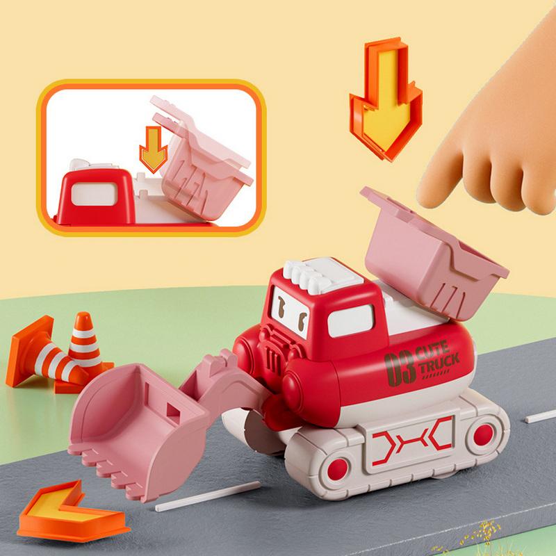 Mini Excavators Fun Construction Car Toys Educational Children Cognitive Interactive Puzzle Toys Creative Excavator Toys