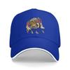 Floral Pug Baseball Cap  Outdoor Gym Sun Trucker Hat Women Unisex Stylish Design Snapback Cap