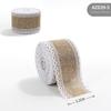 New 2m Christmas Ribbon Xmas Gift DIY Fabric Swirl Ribbon Lmitation Linen Christmas Tree Ribbon Burlap Ribbon