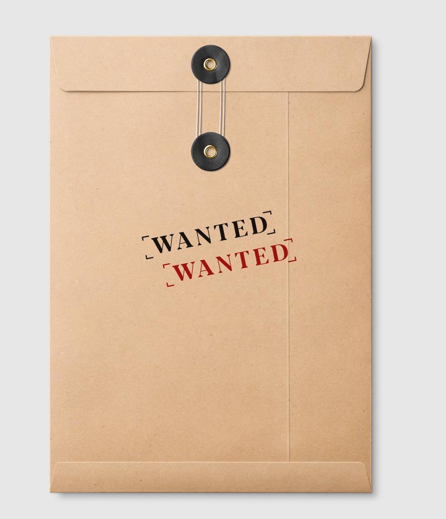 Printtoo Wanted Self Inking Rubber Stamp Pre-Inked Office Stamp- Home Office Business Stationery, Black- 42 X 9