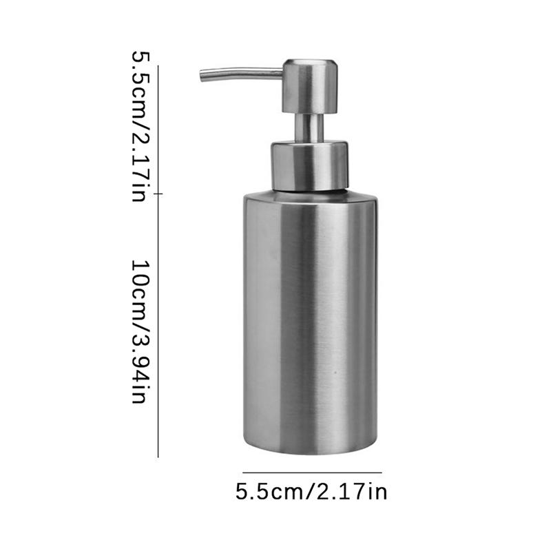 Stainless Steel Hand Wash Dispenser Portable Anti-rust Replacement Refillable Washable Reusable Stylish Home Bathroom Bottle