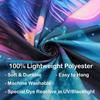 Manicer Blacklight Jellyfish Forest Tapestry – UV Reactive Fantasy Underwater Jellyfish In Enchanted Forest, Glow In the Dark Neon Nature Art Wall