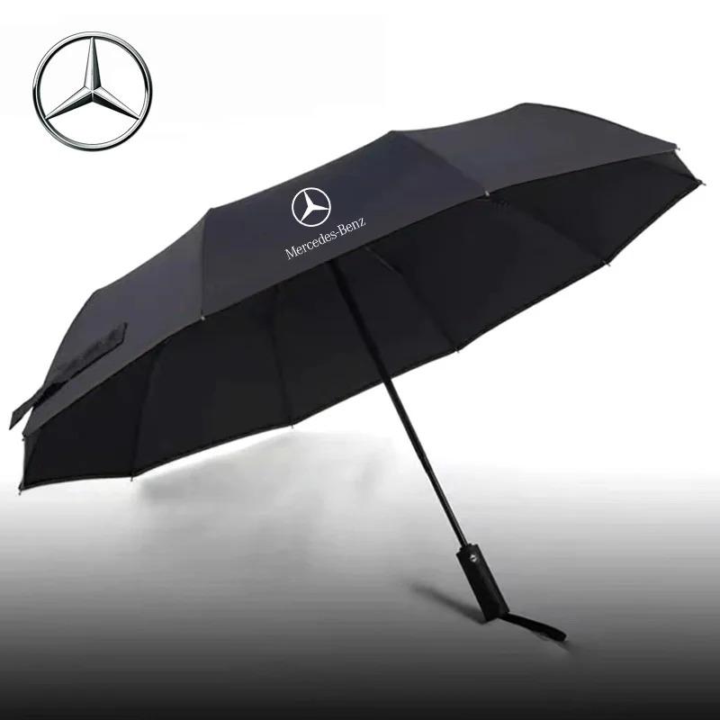 Car Automatic Folding Windproof Sunshade Umbrella For Mercedes-Benz A B C E S V R-Class A45 C43 CLA GLA GLB GLC SLK SL Vito GLE