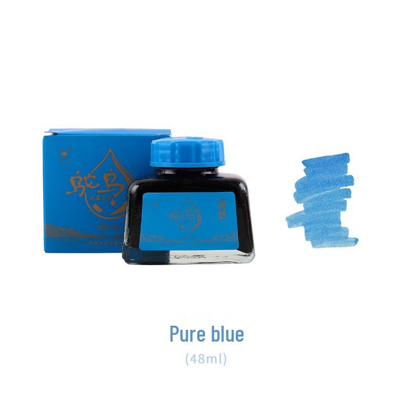 Ostrich Ink Series: Set of 3 Waterproof, Erasable Fountain Pen Inks - Red, Black, Pure Blue