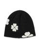 COVERNAT WOMAN Clover Heart Angora Pattern Beanie Black
