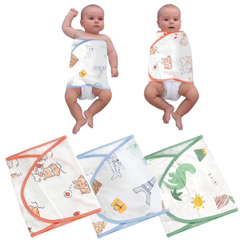 Lasoll 3-teiliges Wickeltuch, verhindert Bauchwärme bei Babys, einfach an- und auszuziehen, für Babys und Mädchen, schützt vor Kälte, Retention, 100 %