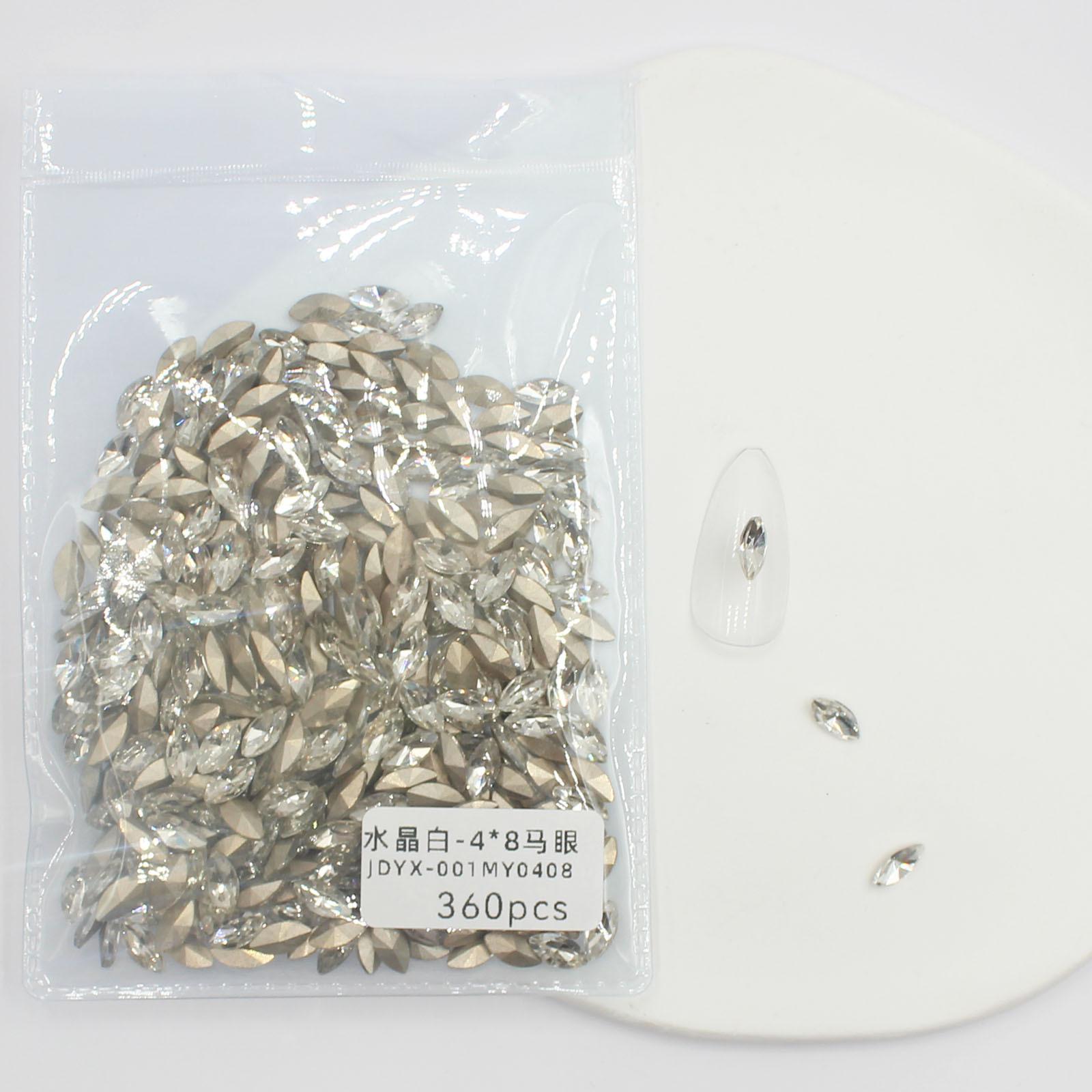 

Целая упаковка из 360 белых заостренных нижних бриллиантов, размер «Водяная капля любви», прозрачные бриллианты, украшения для нейл-арта, смешанная партия