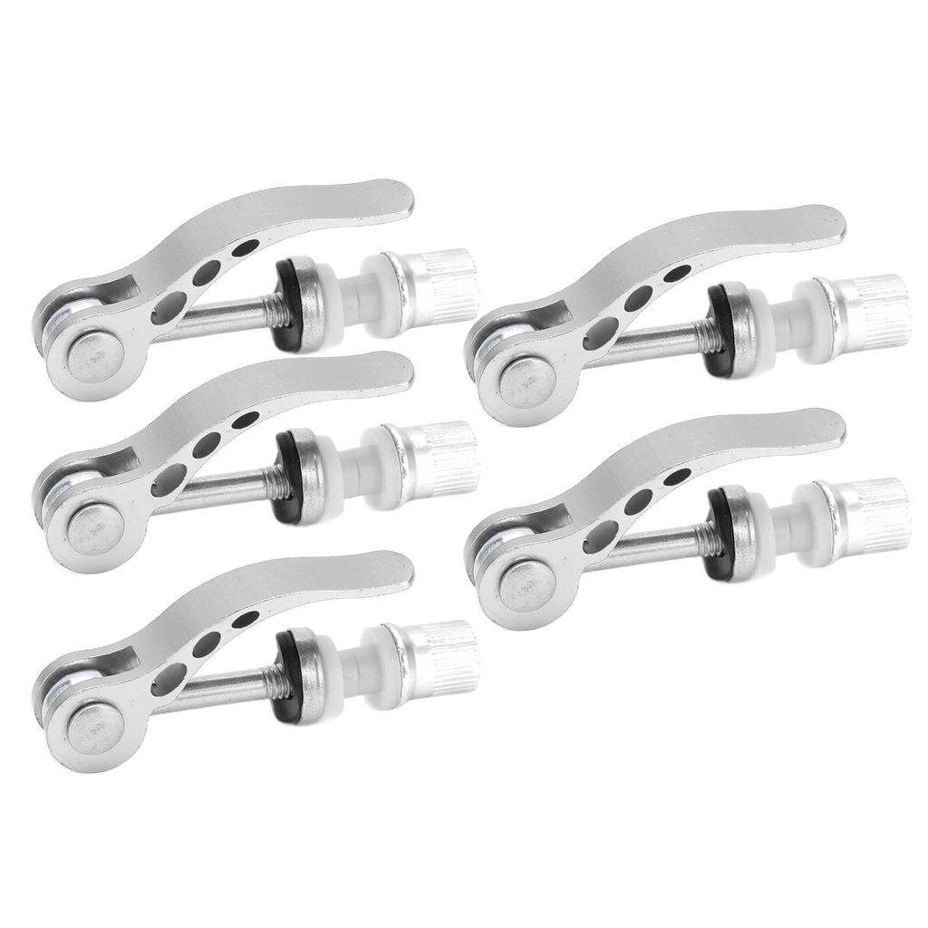 5pcs Seatpost Clamps Quick Release Aluminum Alloy Durable Bike Pipe Clamp Fixed Gear for Universal