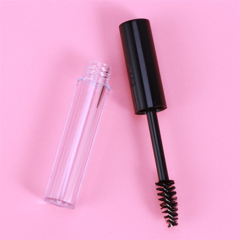 1.5ML Plastic Clear Empty Mascara Tube Vial Container with Black Cap for Eyelash Growth Mascara