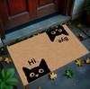 Tappetino d'ingresso gatto cartone animato, tappeto di benvenuto antiscivolo per interni, decorazione per la casa, tappeto con motivo animale carino per ingresso, soggiorno, camera da letto