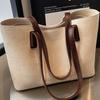 Casual Contrast Color Large-capacity Bag Women's 2 Spring and Summer New Shoulder Bag High-end Texture Commuter Tote Bag
