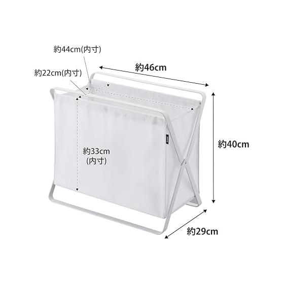 Yamazaki Jitsugyo (Yamazaki) Baggage Storage Box White Approx. W46 x D29 x H40cm (when used) Tower Folding Luggage Storage 3544