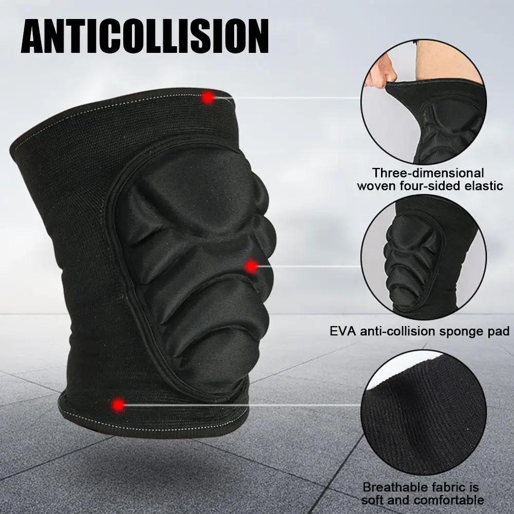 Elbow Pads Black Breathable Non-slip PP Protective Gear Mountain Sports Knee Pads Thickened Protective Gear Cycling Protective Gear Outdoor