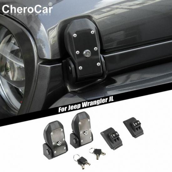 Замок-защелка капота с замком и ключом, комплект P Lock & Key для Jeep Wrangler JL JT 2018+