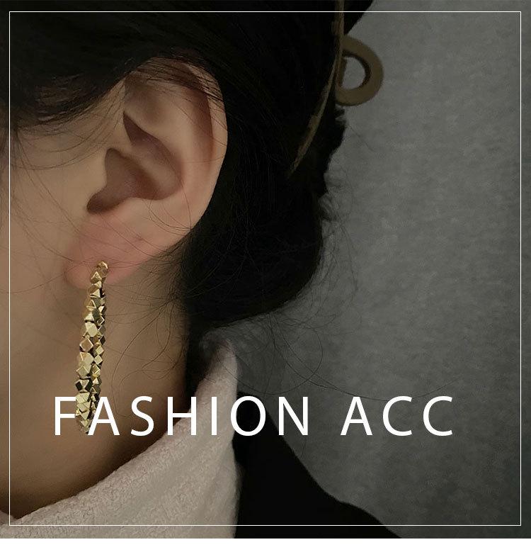 Boucles d'oreilles créoles argentées uniques pour femmes haut de gamme 2022