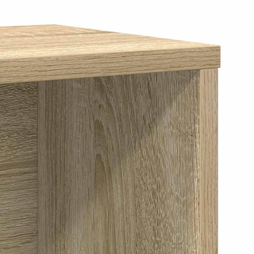 Bookshelf Sonoma Oak Finish 60 x 24 x 101.5 cm Engineered Wood