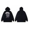 Sp5der Spider Web Foam Print Fleece Hoodie Loose Fit Hip Hop Sweatshirt Men Women