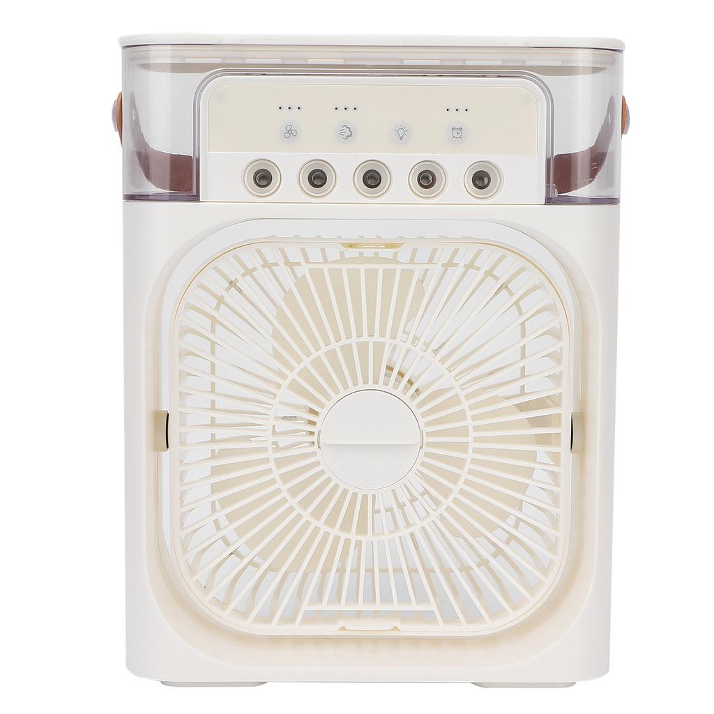 Portable Air Conditioner Fan Plastic Misting Humidifier Fan Rechargeable Desktop Air Cooler White