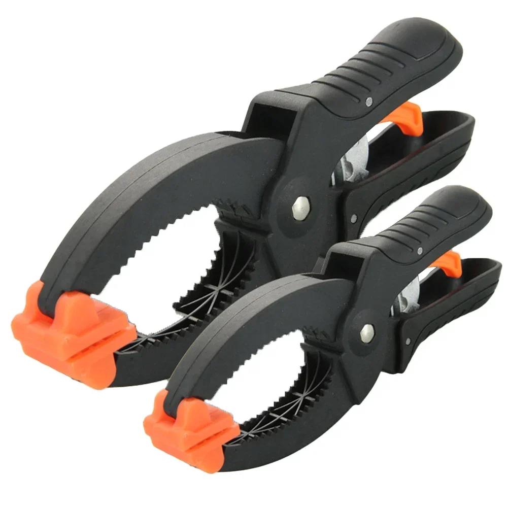 1 Pcs Ratcheting Hand Clamps 4/6 Inch Jaw Opening Clamping Force Trigger Clamps For Gluing Securing Clamp Woodworking Tool