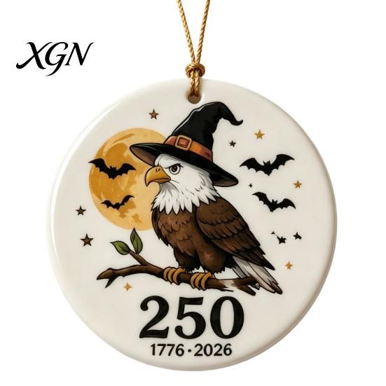 Decorative Crafts for Home Halloween 250th Anniversary Ornament, America 1776-2026 Acrylic Hanging Decoration, Gifts Couples Collectible Patriotic
