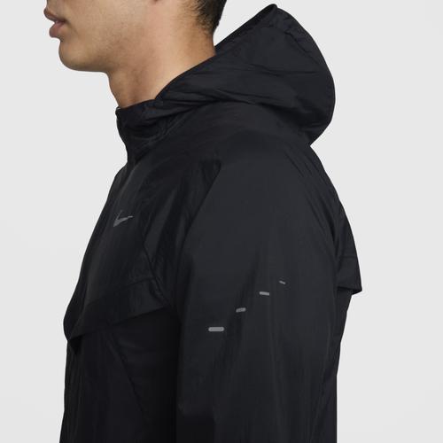 Nike Solid Color Hooded Long-sleeve Zip-up Jacket