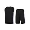 Li Ning Sports Basketball Series Logo Color Block Knitted Jersey Casual Sports Suit Men Suit Black AATP001-2