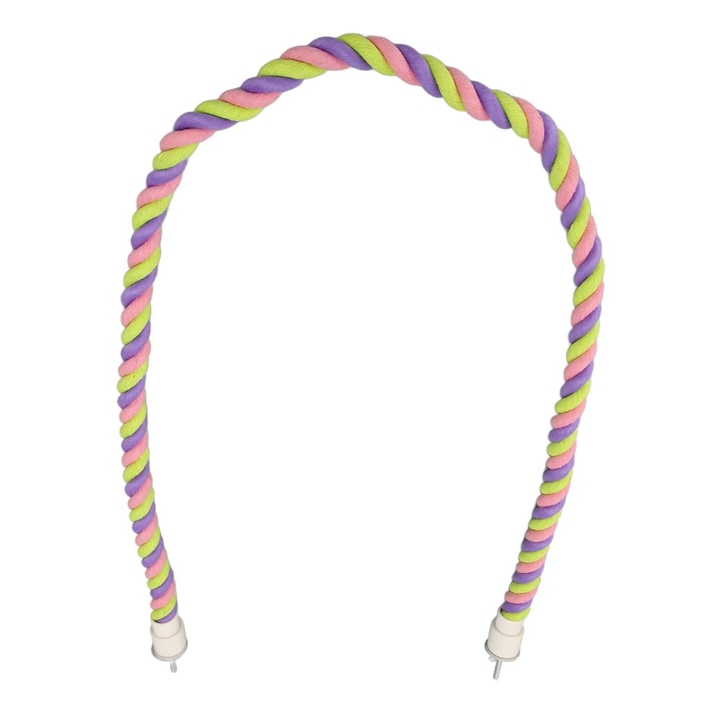 Bird Rope Perch Fun Colorful Swing Climbing Cotton Rope Bird Toys for Parakeets Cockatiels