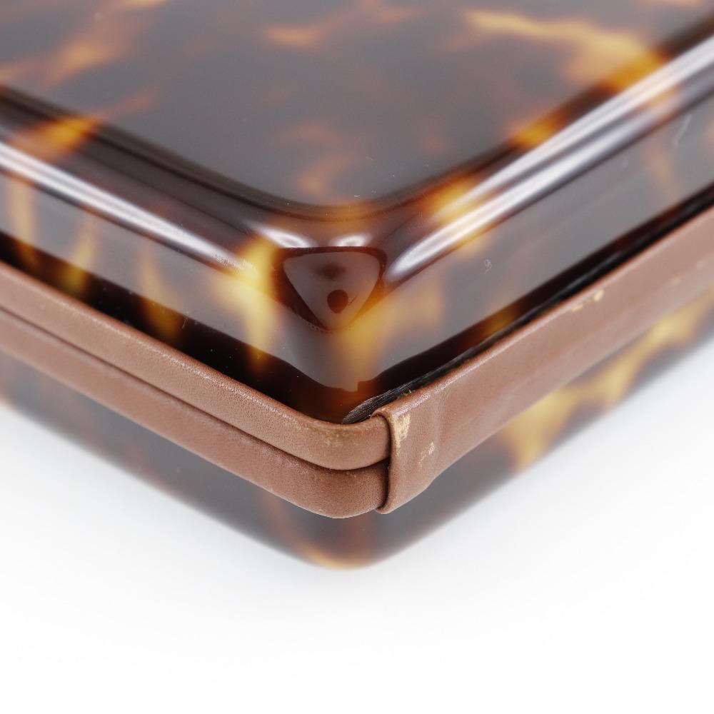 Fendi FF Handbag Party Bag Brown Plastic/leather Women Used