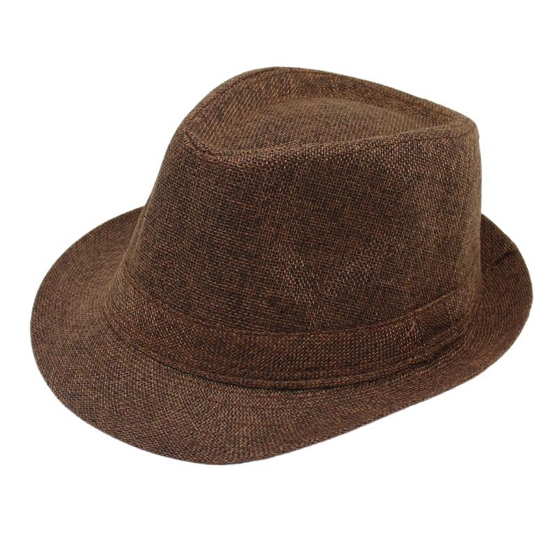 Dance Performance Small Jazz Hat Panama Top Hat Seaside Casual Beach Hat Simple Solid Color Trilby