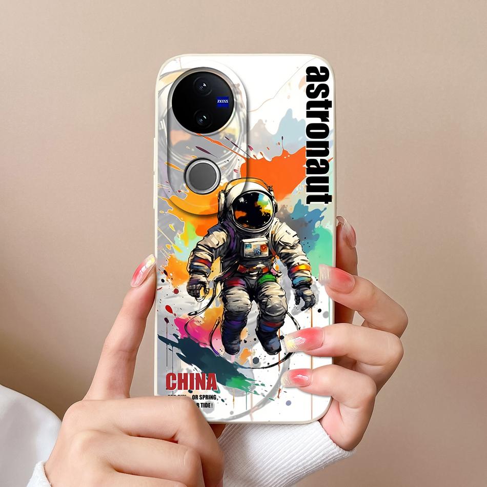 For Vivo V50 Lite Case Cute Cartoon Phone Shell Soft Liquid Silicone Back Cover For Vivo V 50 Full Protection Shockproof Bumper