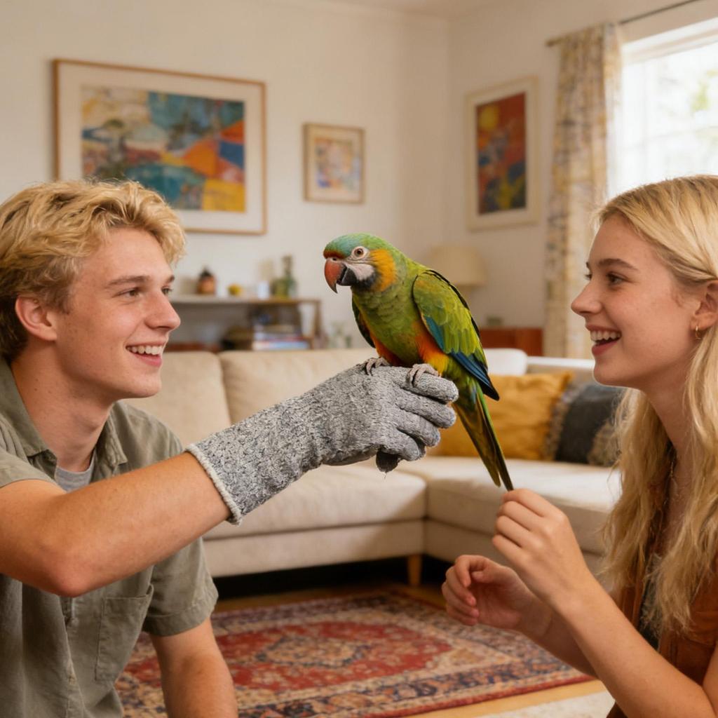 1pcs Cat Gloves Bite Proof Scratch Resistant Bite Proof Multipurpose Guard Cat Protection Gloves For Grooming Pet Parrot Bird