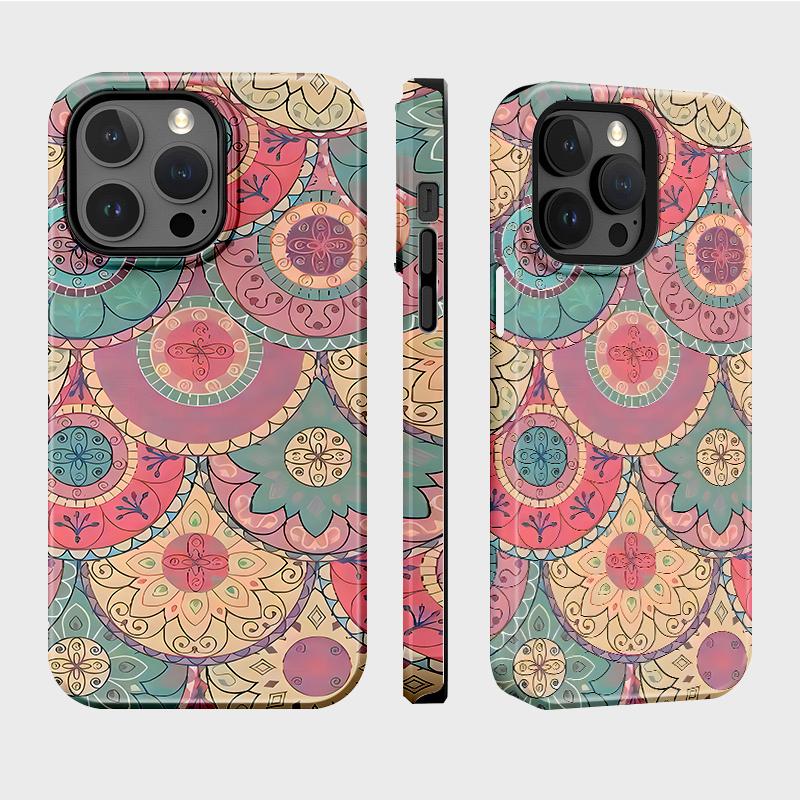 Custodia per Telefono Lucida Rivestita per Sublimazione Plastica Dura + Guscio Morbido in TPU Modello Full Protective Cover Posteriore per iPhone Samsung