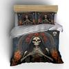 Skeleton Rose Gothic Artwork Bedding Duvet Cover Set  (1*Duvet Cover 2*Pillowcases, without duvet insert)