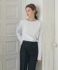 Deuloupisumeon Supima Silket Boat Neck Long Sleeve T-Shirt [White]
