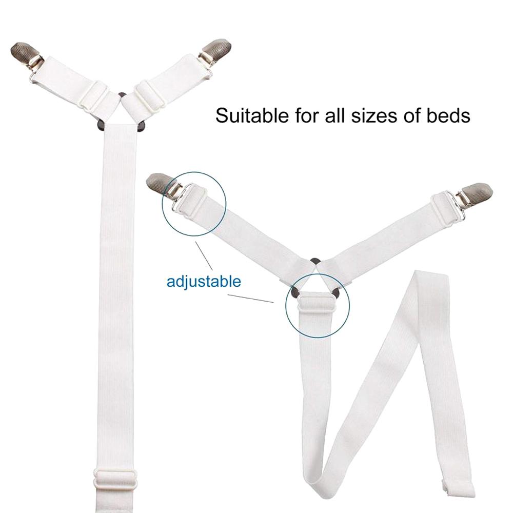12 Clips Bed Sheet Fixed Clips Universal Adjustable Elastic Non-Slip Strap Mattress Holder Fasteners Blankets Bedding