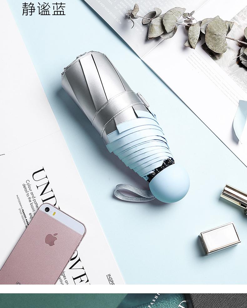 New three-fold simple and fashionable manual solid wood handle vinyl parasol sun umbrella unisex sun umbrella