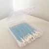 50/100-Pack Boxed Disposable Flocked Lip Brush Wands - Portable Lip Gloss, Lipstick, Lip Liner, & Lip Mask Brushes