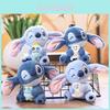 Stitched Toy Plush Keychain Cute Head Tilt Stitch Winnie The Pooh Inspired Animal Charm For Bags And Keys