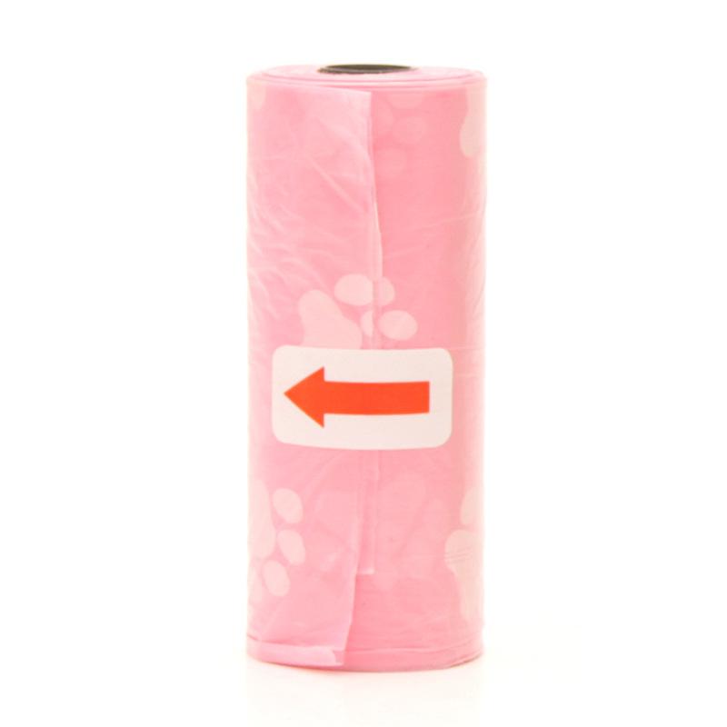 1 Roll Dog Poop Bag Pet Supply Litter Bag Printing Cat Dog Poop Biodegradable Bag Outdoor Home Clean Refill Garbage Bag