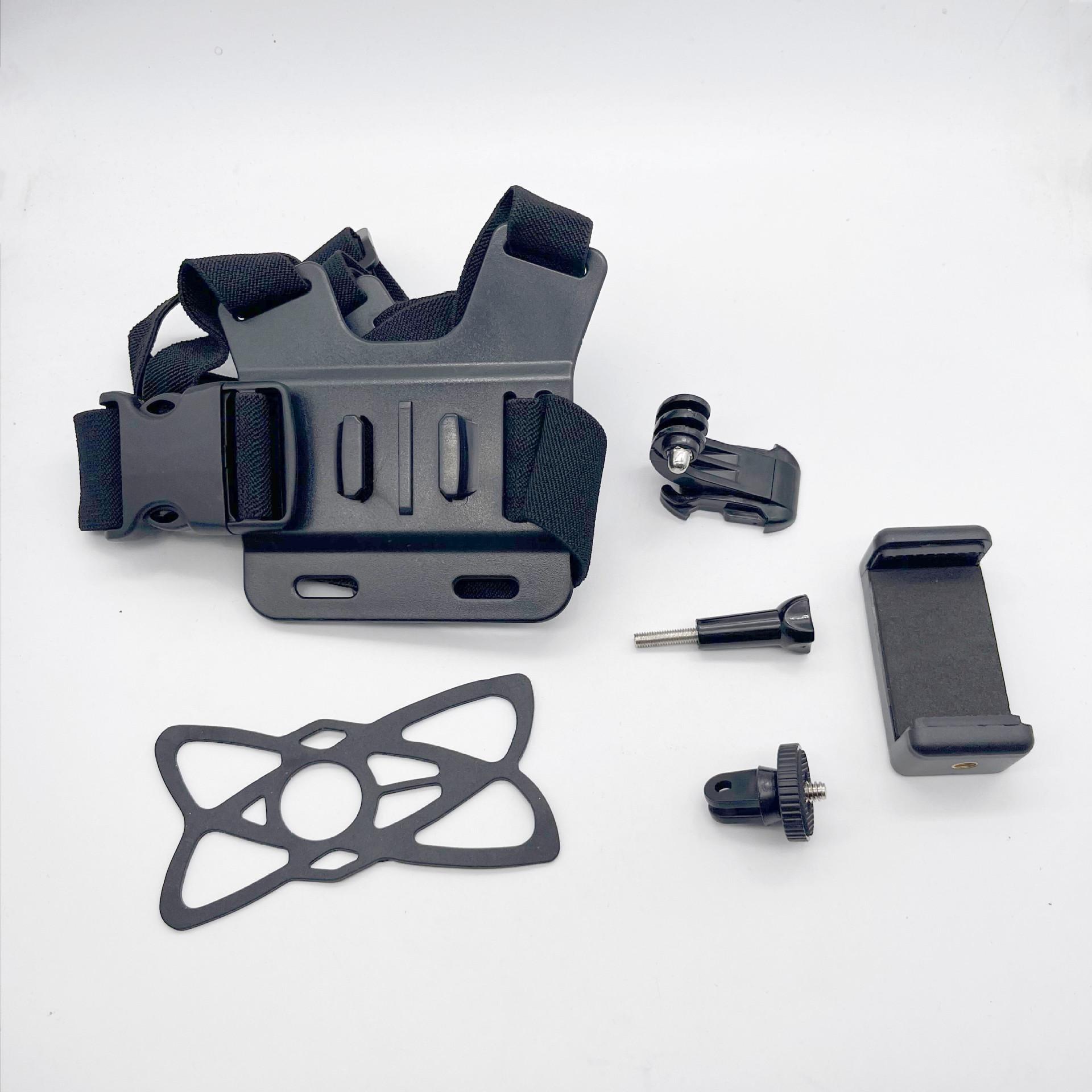 Running Vest Chest Phone Holder Adjustable Body Mount Belt Chest Strap Chest Harness with Phone Clamp Camera Phone Holder Insert чёрный