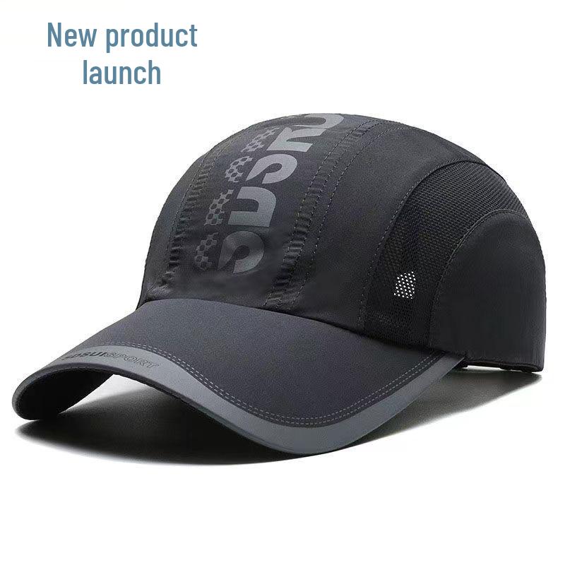 Gorra de Running Ligera de Secado Rápido para Hombre - Transpirable, Protector Solar, Estilo Veraniego, Ajuste Grande