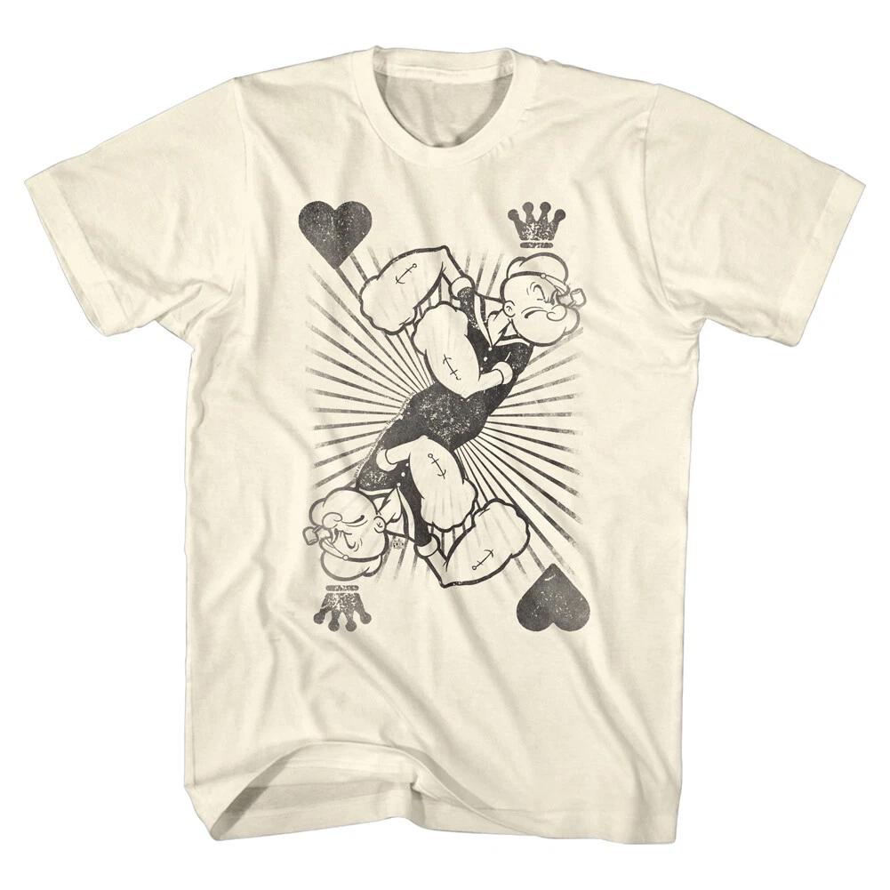 Popeye The Sailor Man Classic Cartoon Popeye King Of Hearts Card Men s T Shirt 2XL