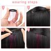 Synthetic 12 Pcs Colored Silk Hair Extensions for Women Clip-in Style Hair Extensions for Women Suitable for Holiday Events