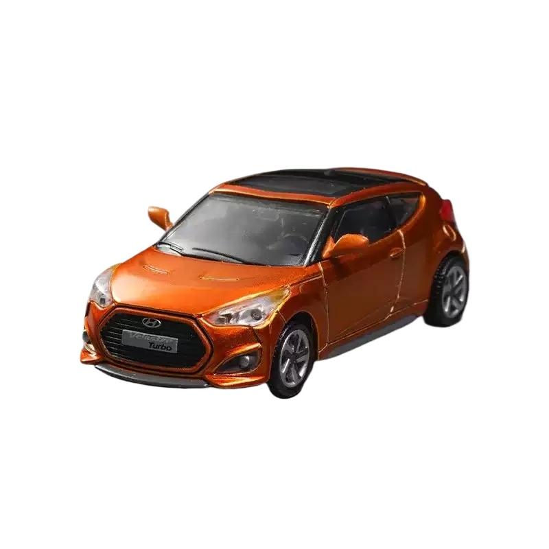 1/64 Hyundai Modern Veloster Turbo Alloy Scale Car Model Diecast Metal Simulation Collection Ornament Miniature Model Car Kid Toy Vehicl