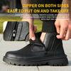 Plus Size 47 Work Boots Steel Toe Shoes Men Leather Boots Waterproof Safety Boot for Engineers Puncture-Proof Protection Shoes