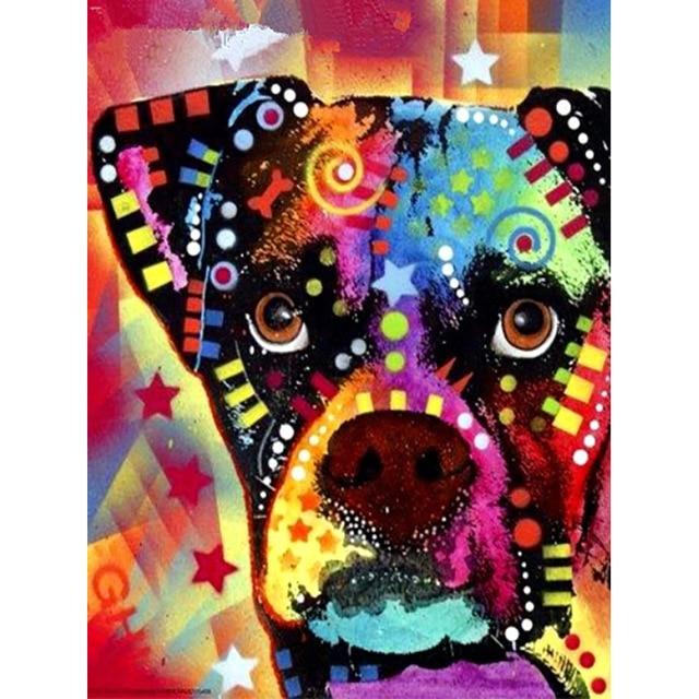 5D Diamond Embroidery Dog Full Round Square Diamond Painting Animal Full Square Resin Display Picture of Rhinestones Home Gift